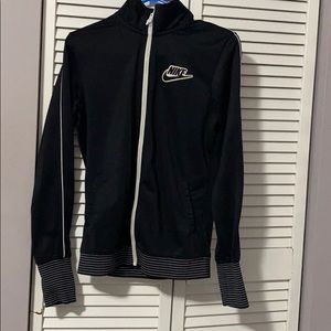 black nike zip up